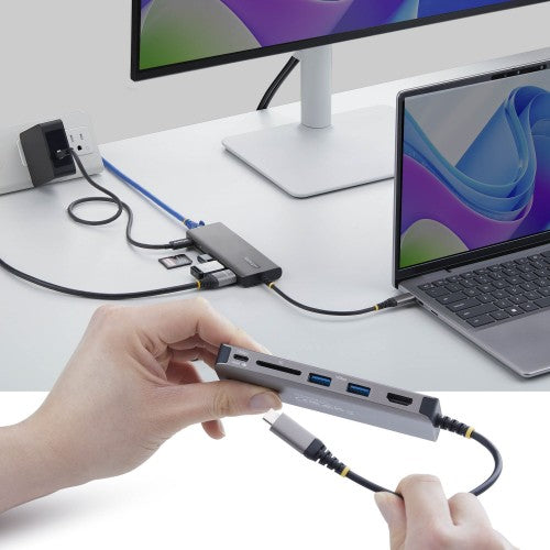 StarTech.com 177B-USBC-MULTIPORT laptop dock/port replicator Wired USB 3.2 Gen 2 (3.1 Gen 2) Type-C Gray