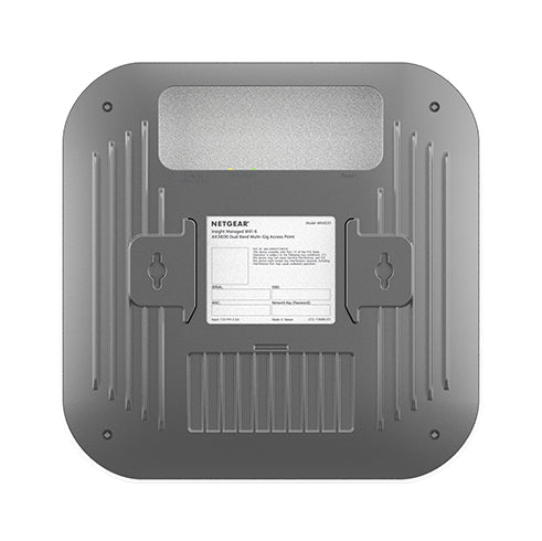 NETGEAR Insight Cloud Managed WiFi 6 AX3600 Dual Band Access Point (WAX620) 3600 Mbit/s White Power over Ethernet (PoE)