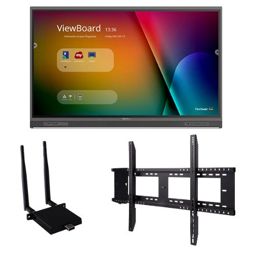 Viewsonic IFP8652-1C-E1 interactive whiteboard 85.6" 3840 x 2160 pixels Touchscreen Black USB
