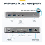 StarTech.com 201N-USBC-DOCK laptop dock/port replicator Wired USB 3.2 Gen 2 (3.1 Gen 2) Type-C Gray