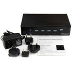 StarTech.com SV431HDU3A2 KVM switch Rack mounting Black