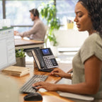 HP Poly Edge E450 IP Phone and PoE-enabled with Power Supply
