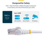 StarTech.com NLWH-25F-CAT8-PATCH networking cable White 300" (7.62 m) S/FTP (S-STP)