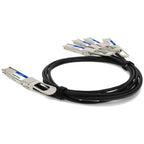 AddOn Networks CAB-D-4Q-200G2-5M-AO InfiniBand/fibre optic cable 98.4" (2.5 m) QSFP-DD 4x QSFP28 Black, Metallic