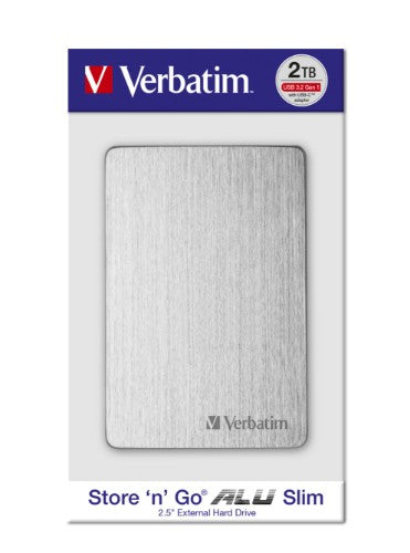 Verbatim Store 'n' Go ALU Slim external hard drive 1 TB Silver
