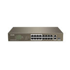 Tenda TEF1118P-16-150W network switch Unmanaged L2 Fast Ethernet (10/100) Power over Ethernet (PoE) 1U Black