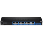Trendnet TEG-284WS network switch Managed Gigabit Ethernet (10/100/1000) 1U Black
