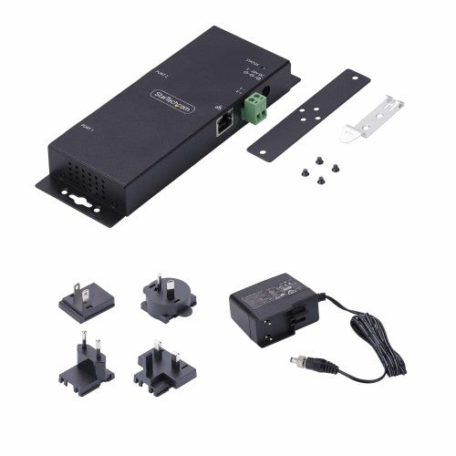 StarTech.com I23-SERIAL-ETHERNET serial converter/repeater/isolator RS-232 RJ-45 Black