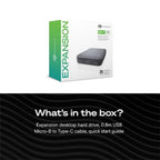 Seagate Expansion STNP8000400 external hard drive 8 TB 3.5" USB Type-C Gray