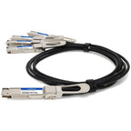 AddOn Networks QDD4QSFP56400CU2M-AO InfiniBand/fibre optic cable 78.7" (2 m) QSFP-DD 4x QSFP56 Black, Metallic