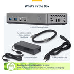 StarTech.com 199N-USBC-DOCK laptop dock/port replicator Wired USB 3.2 Gen 2 (3.1 Gen 2) Type-C Gray