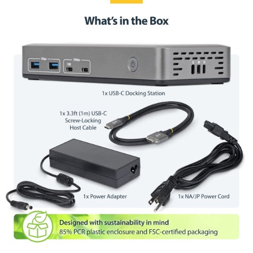 StarTech.com 199N-USBC-DOCK laptop dock/port replicator Wired USB 3.2 Gen 2 (3.1 Gen 2) Type-C Gray
