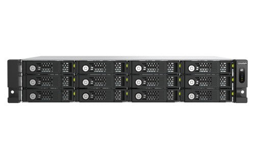 QNAP TL-R1210TC4-RP disk array 0 TB Rack (2U) Black