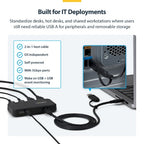 StarTech.com ST4300USB3V2-NA interface hub USB 3.2 Gen 1 (3.1 Gen 1) Type-C 5000 Mbit/s Black