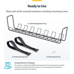 StarTech.com S1MB-DESK-CABLE-TRAY cable organizer Cable basket Black 1 pc(s)