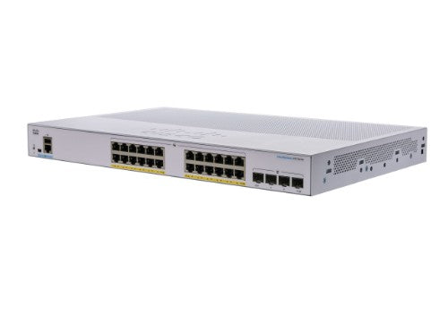 Cisco CBS350-24P-4X-UK network switch Managed L2/L3 Gigabit Ethernet (10/100/1000) Power over Ethernet (PoE) Silver