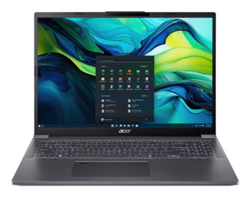 Acer Aspire 16 A16-71MT-53WM Intel Core 5 115U Laptop 16" WUXGA 16 GB LPDDR5x-SDRAM 512 GB SSD Wi-Fi 6 (802.11ax) Windows 11 Home Gray