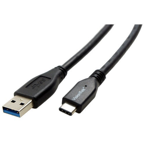 VisionTek USB 3.1 1m USB cable USB 3.2 Gen 2 (3.1 Gen 2) 39.4" (1 m) USB C USB A 10 Gbit/s Black