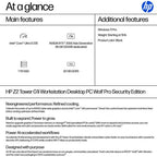 HP Z2 Tower G1i PC Wolf Pro Security Edition Intel Core Ultra 5 235 32 GB DDR5-SDRAM 1 TB SSD NVIDIA RTX 2000 Ada Windows 11 Pro Workstation AI Workstation, AI PC Black