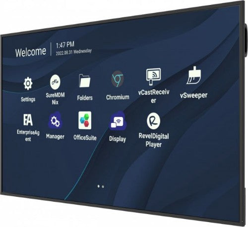 Viewsonic CDE7530 signage display 75" Wi-Fi 450 cd/m² 4K Ultra HD Black Built-in processor Android 11