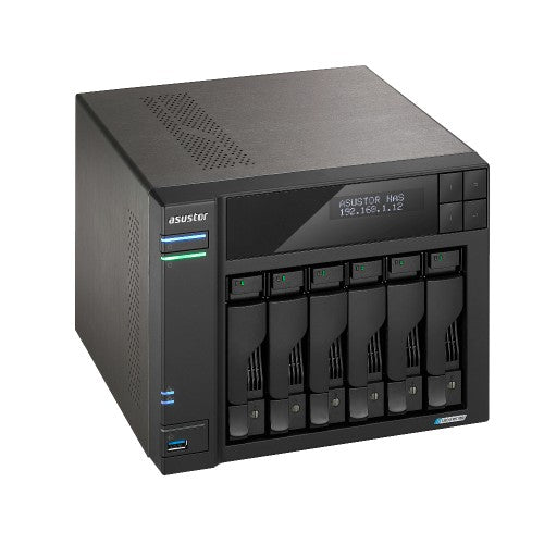 Asustor LOCKERSTOR 6 Gen2 NAS Desktop Intel® Celeron® N5105 8 GB DDR4 HDD ADM Black