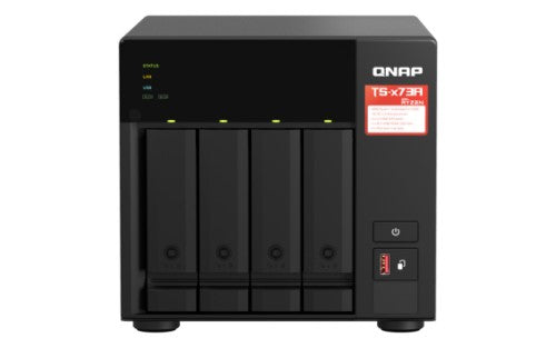 QNAP TS-473A NAS Tower Ryzen Embedded V1500B 8 GB DDR4 0 TB QNAP Turbo System Black