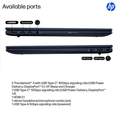 HP EliteBook X G1i Next Gen AI PC Wolf Pro Security Edition Intel Core Ultra 5 236V Laptop 14" Touchscreen WUXGA 16 GB LPDDR5x-SDRAM 512 GB SSD Wi-Fi 7 (802.11be) Windows 11 Pro Blue