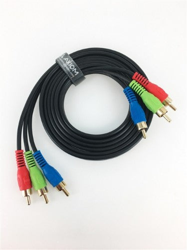 Axiom RCA 1.8m component (YPbPr) video cable 70.9" (1.8 m) 3 x RCA Black
