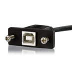 StarTech.com USBPNLBFBM1 USB cable USB 2.0 11.8" (0.3 m) USB B 0.48 Gbit/s Black