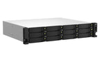 QNAP TS-1264U-RP NAS Rack (2U) Intel® Celeron® 8 GB DDR4 0 TB QNAP QTS Aluminum, Black