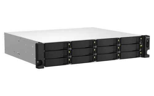 QNAP TS-1264U-RP NAS Rack (2U) Intel® Celeron® 8 GB DDR4 0 TB QNAP QTS Aluminum, Black