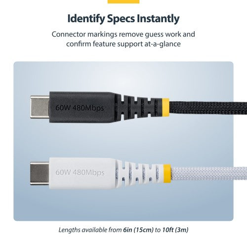 StarTech.com USB2CC3FNCBR5PK USB cable USB 2.0 35.8" (0.91 m) USB C Black