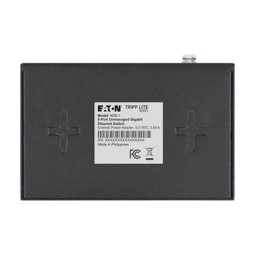 Eaton NG5-1 network switch Unmanaged Gigabit Ethernet (10/100/1000) Desktop/Wall-Mounting Black