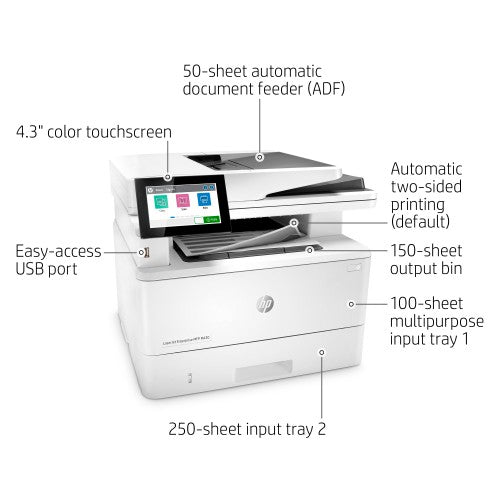 HP LaserJet Enterprise M430f Multifunction Black and white Printer, Ethernet Only; Copier, Scanner