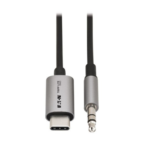 Eaton U437-MM1-03 audio cable 35.4" (0.9 m) 3.5mm USB Type-C Black, Gray