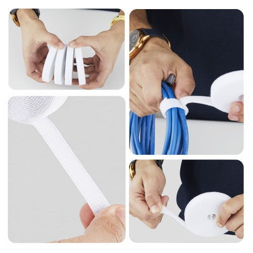 StarTech.com HKLP1505WH4PK cable organizer Universal Hook & loop cable tie White 4 pc(s)