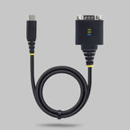 StarTech.com 1P1FFC-USB-C-SERIAL serial cable Black 11.8" (0.3 m) USB Type-C RS-232