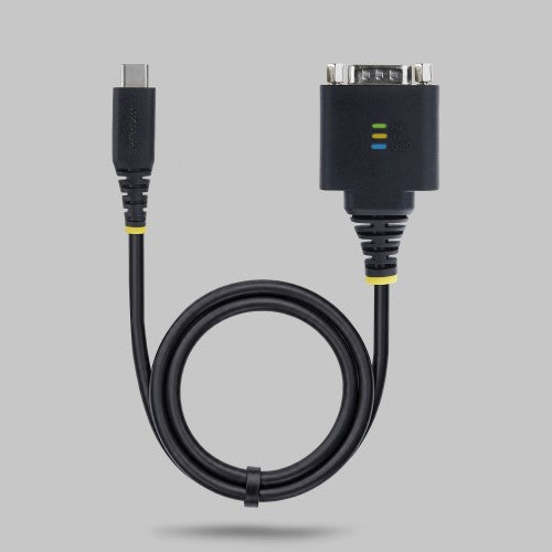 StarTech.com 1P1FFC-USB-C-SERIAL serial cable Black 11.8" (0.3 m) USB Type-C RS-232
