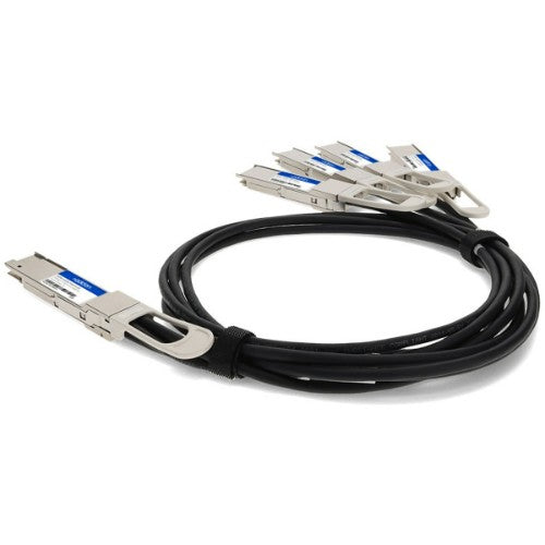 AddOn Networks Q400G-4Q56GPDAC1M-AO InfiniBand/fibre optic cable 39.4" (1 m) QSFP-DD 4x QSFP56 Black, Metallic