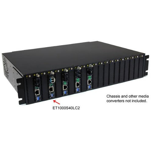 StarTech.com ET1000S40LC2 network media converter 2000 Mbit/s 1310 nm Single-mode Black
