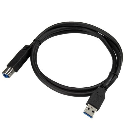 StarTech.com USB3CAB1M USB cable USB 3.2 Gen 1 (3.1 Gen 1) 39.4" (1 m) USB A USB B 5 Gbit/s Black