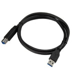 StarTech.com USB3CAB1M USB cable USB 3.2 Gen 1 (3.1 Gen 1) 39.4" (1 m) USB A USB B 5 Gbit/s Black