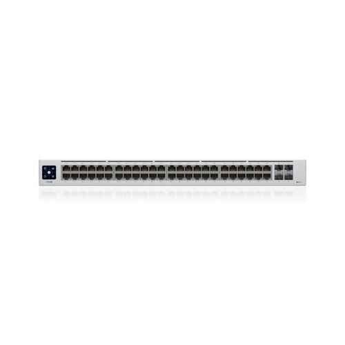Ubiquiti UniFi USW-48-POE network switch Managed L2 Gigabit Ethernet (10/100/1000) Power over Ethernet (PoE) 1U Stainless steel