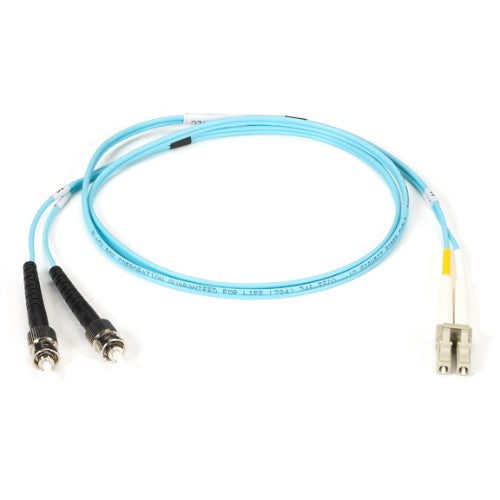 Black Box EFNT010-002M-STLC InfiniBand/fibre optic cable 78.7" (2 m) ST LC OFNR Aqua color