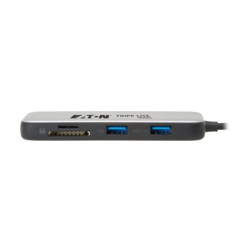 Eaton U444-06N-H4MUC3 interface hub USB Type-C 10000 Mbit/s Black, Gray
