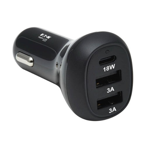 Tripp Lite U280-C03-36W-1B mobile device charger Universal Black Cigar lighter Fast charging Auto
