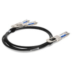 AddOn Networks QSFPDD-400G-2QSFP56-PDAC2M-AO InfiniBand/fibre optic cable 78.7" (2 m) 4xQSFP56 QSFP-DD Black, Silver