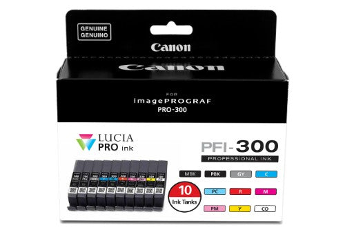 Canon PFI-300 ink cartridge 10 pc(s) Original Cyan, Gray, Magenta, Matte black, Photo black, Photo magenta, Photo yellow, Red, Yellow