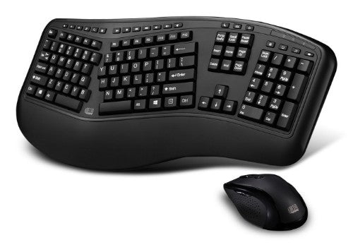 Adesso WKB-1500GB keyboard Mouse included Home/Office RF Wireless QWERTY US English Black