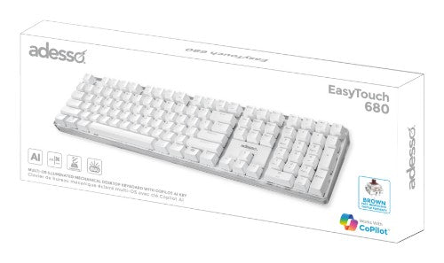 Adesso AKB-680UW keyboard Home/Office USB QWERTY US English White